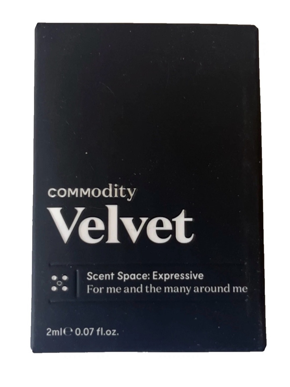 Commodity Velvet Expressive Scent Perfume 2ml Sample New in Box UNISEX